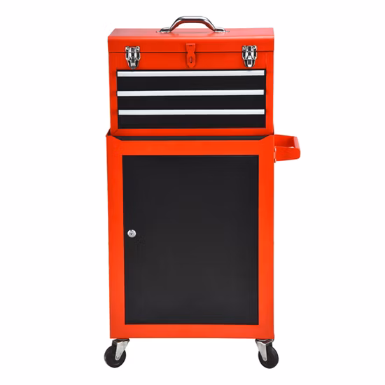 5つの引き出しとホイール付きのツールキャビネット